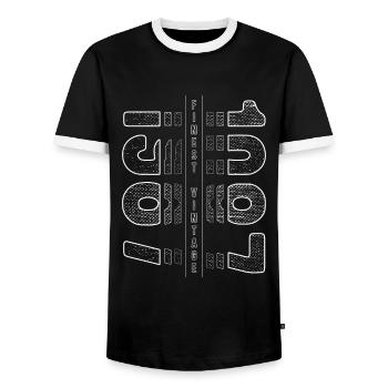 Finest Millésime 1987 Année de naissance 1987 Anniversaire - T-shirt contrasté Homme - noir/blanc - Devant - AI Model Female 172 light (172cm) & AI Model Male 178 light (178cm)