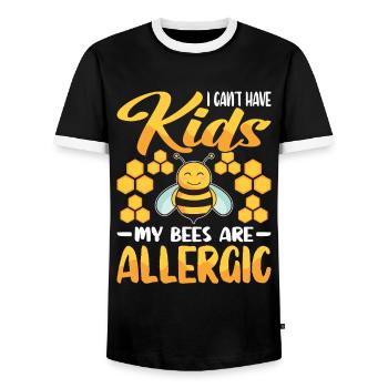 Apiculteurs Abeilles Abeilles mellifères Apiculture - T-shirt contrasté Homme - noir/blanc - Devant - AI Model Female 172 light (172cm) & AI Model Male 178 light (178cm)