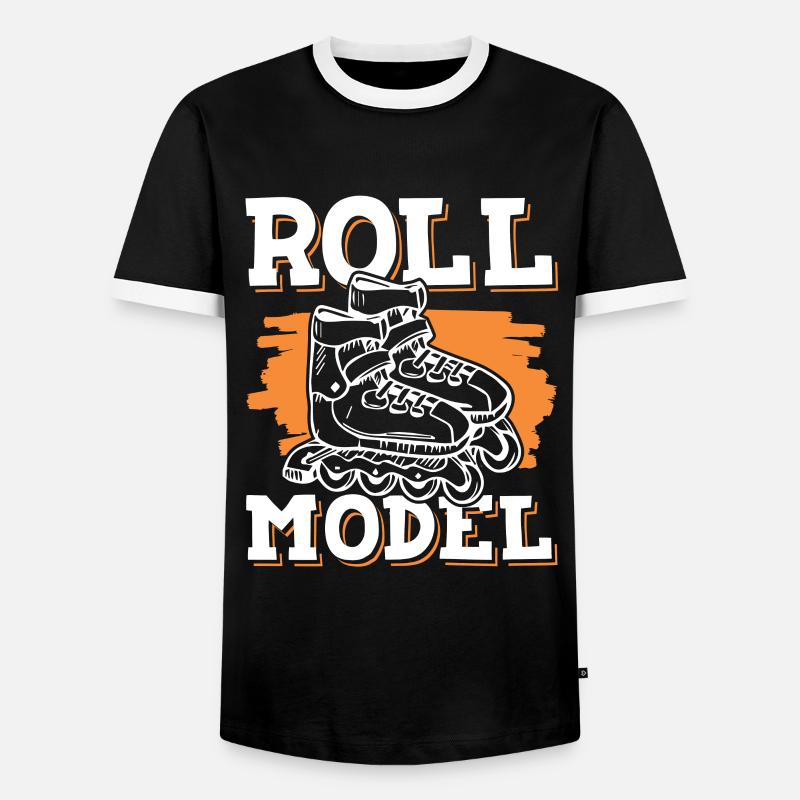Roll Skating - Men's Ringer Shirt - black/white