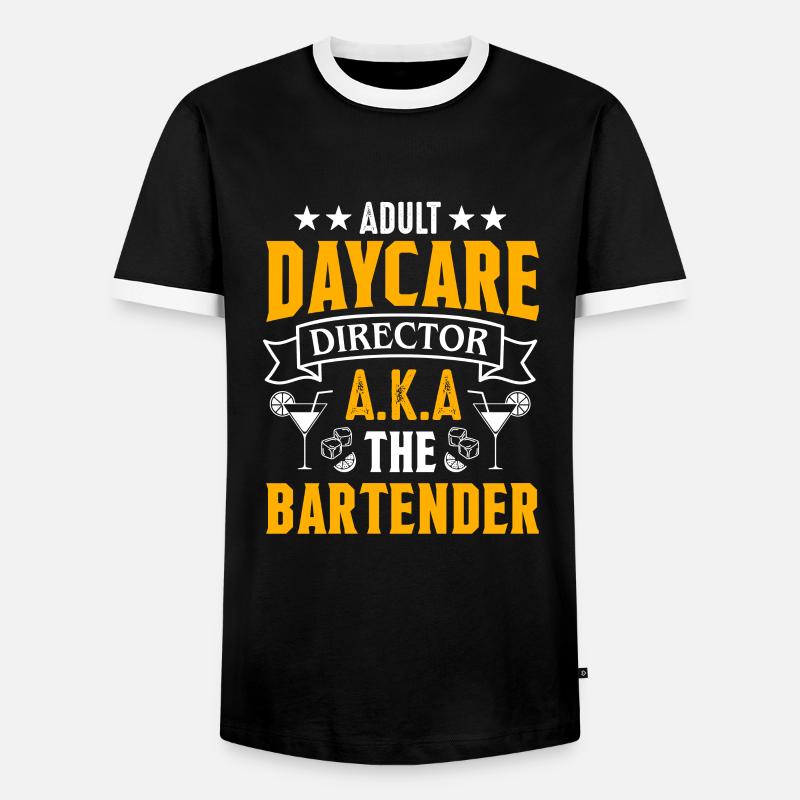 Kellnerin Barkeeper Kellner Barkeeper - Männer Kontrast-T-Shirt - Schwarz/Weiß