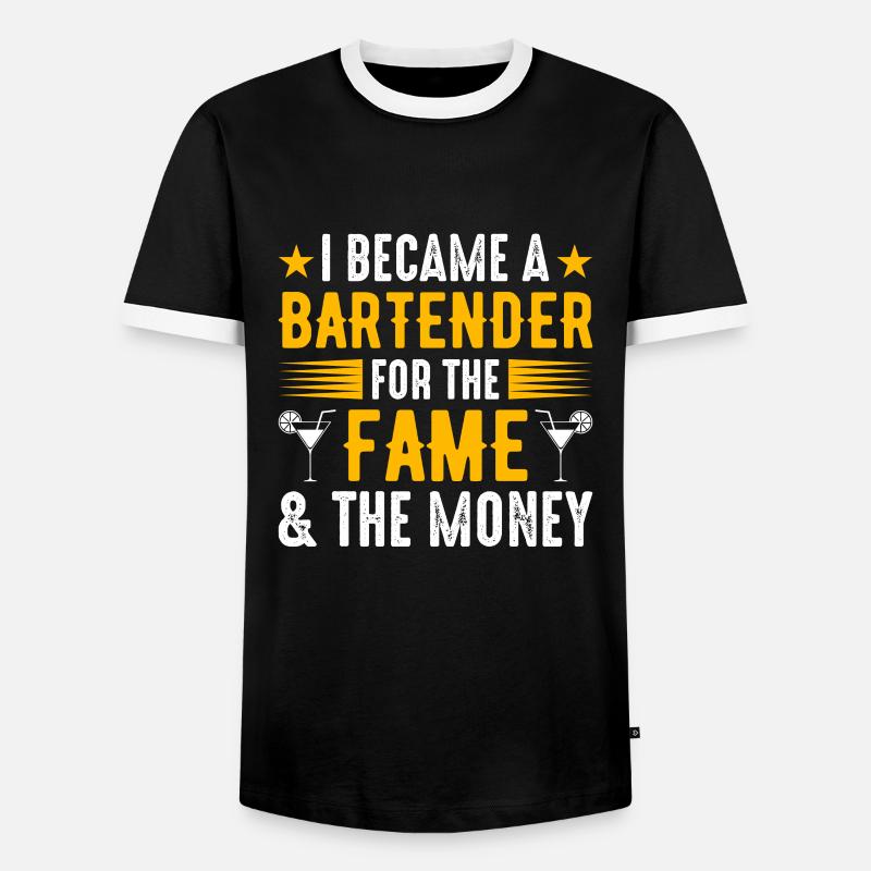 Kellnerin Barkeeper Kellner Kellner - Männer Kontrast-T-Shirt - Schwarz/Weiß