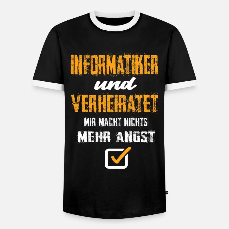 Informatiker - Männer Kontrast-T-Shirt - Schwarz/Weiß