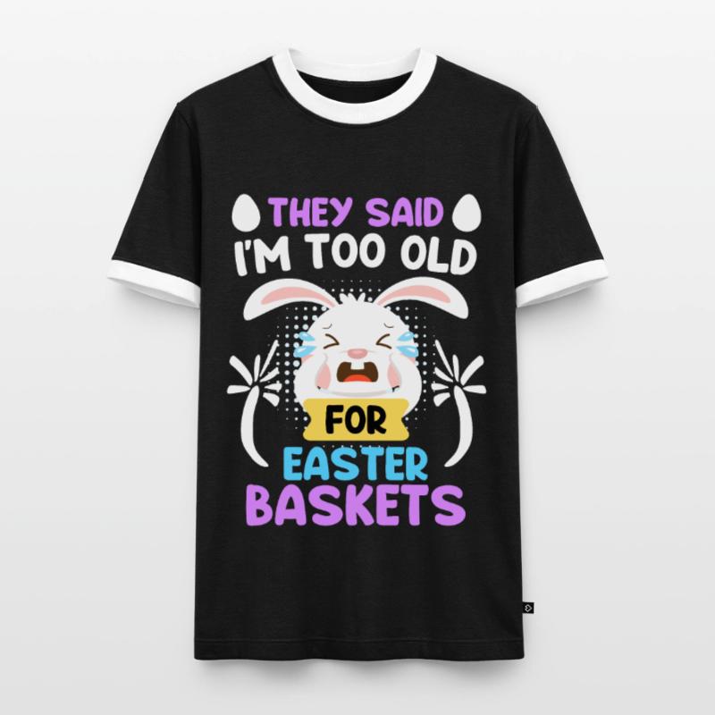 Easter Bunny Easter Basket Bunny Easter Eggs Men's Ringer Shirt