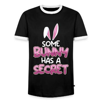 Easter Bunny Cute Easter Friend Easter Bunny Easter - Men's Ringer Shirt - black/white - Front - AI Model Female 172 light (172cm) & AI Model Male 178 light (178cm)