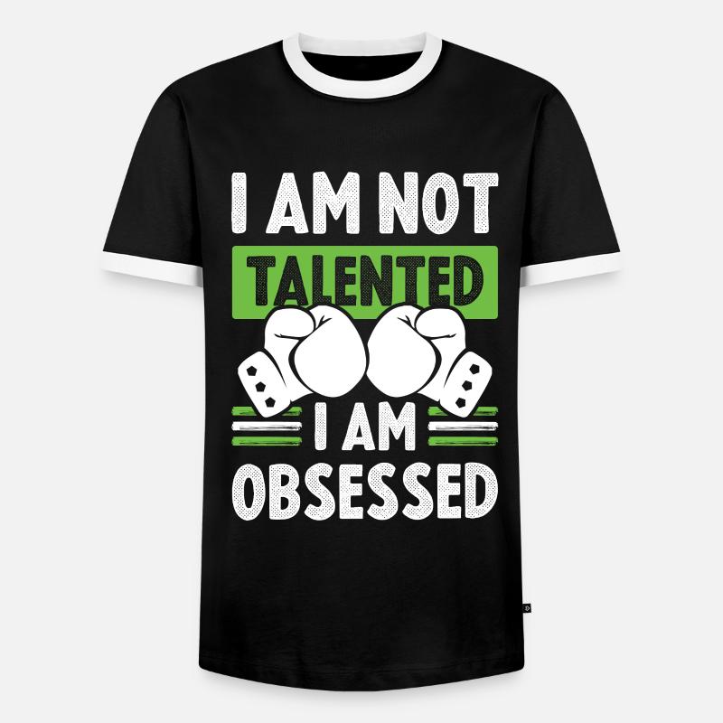 Boxer Talent - Men's Ringer Shirt - black/white