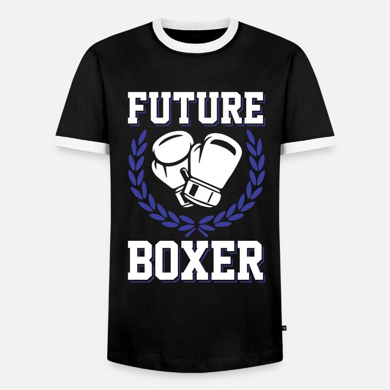 Boxer Future - Men's Ringer Shirt - black/white