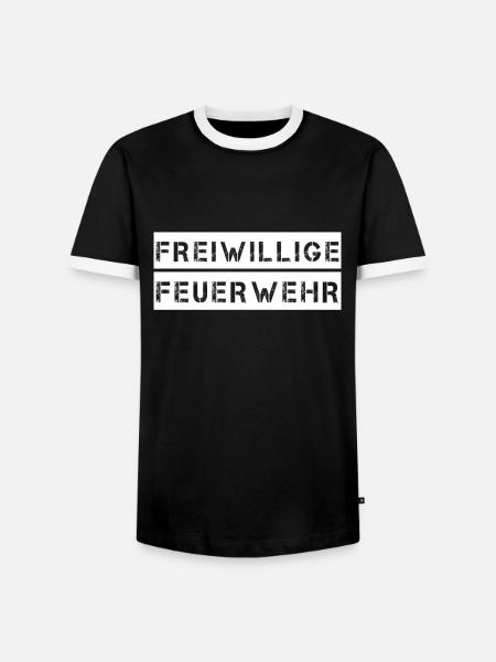 Freiwillige Feuerwehr - Männer Kontrast-T-Shirt - Schwarz/Weiß