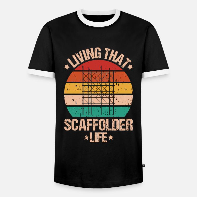 Scaffolding Scaffolding Scaffolder - Men's Ringer Shirt - black/white