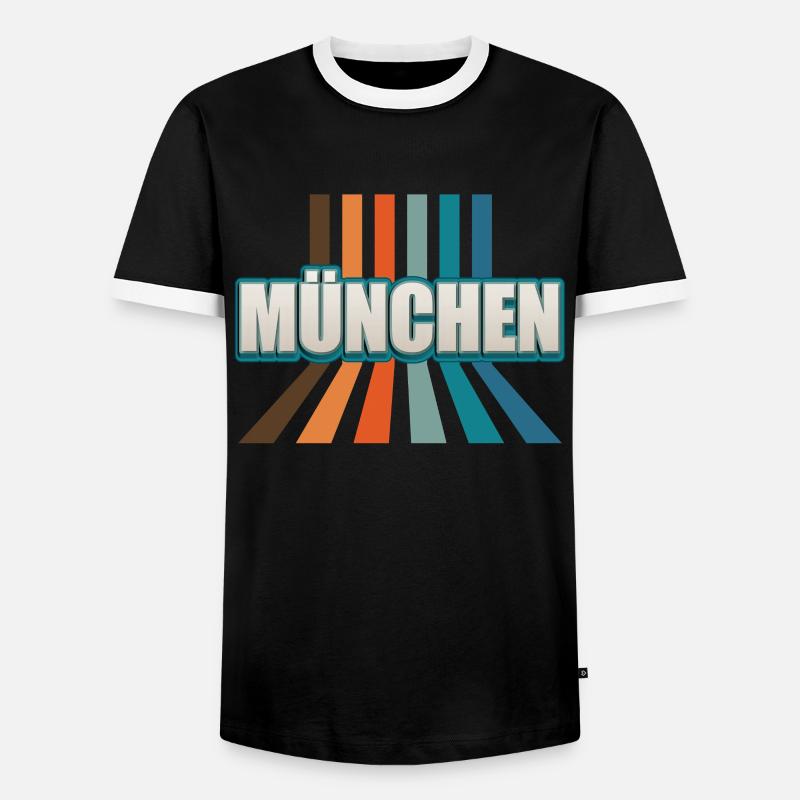 Munich Munich Munich - Men's Ringer Shirt - black/white