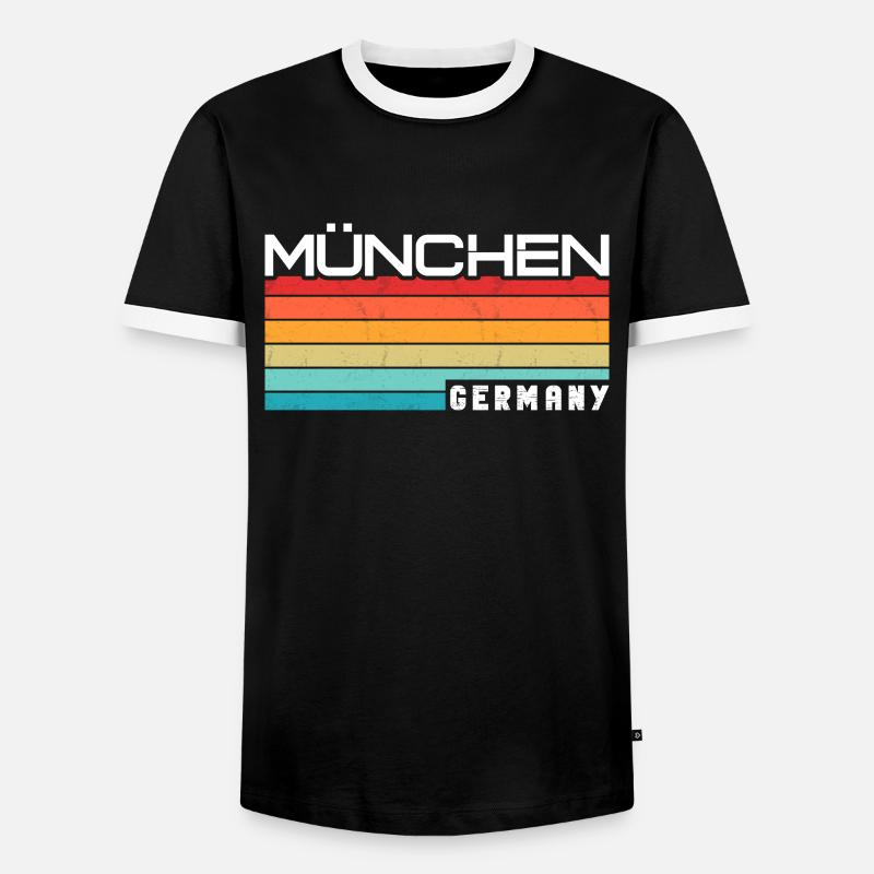 Munich Munich Munich - Men's Ringer Shirt - black/white