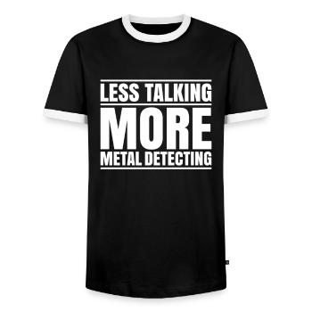 Détecteur Sondler Détecteur de métaux - T-shirt contrasté Homme - noir/blanc - Devant - AI Model Female 172 light (172cm) & AI Model Male 178 light (178cm)