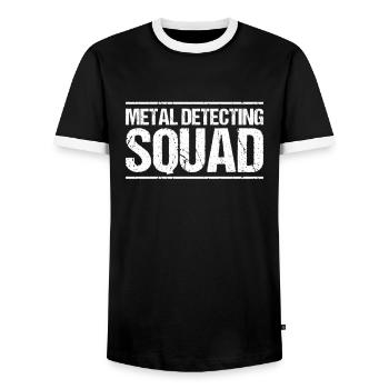 Détecteur Sondler Détecteur de métaux - T-shirt contrasté Homme - noir/blanc - Devant - AI Model Female 172 light (172cm) & AI Model Male 178 light (178cm)