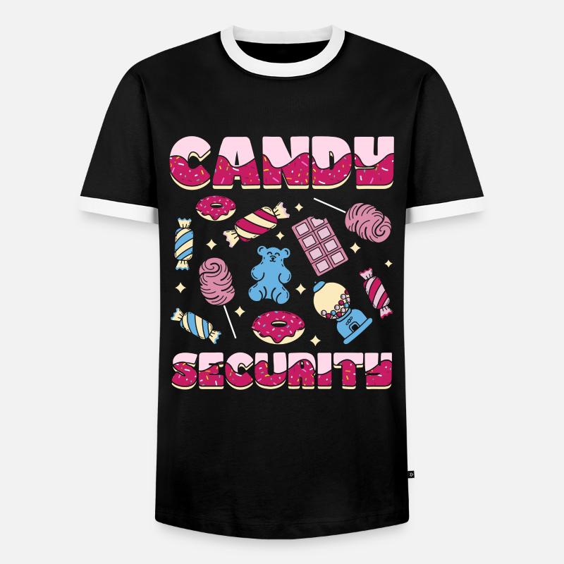 Candy Security - Men's Ringer Shirt - black/white