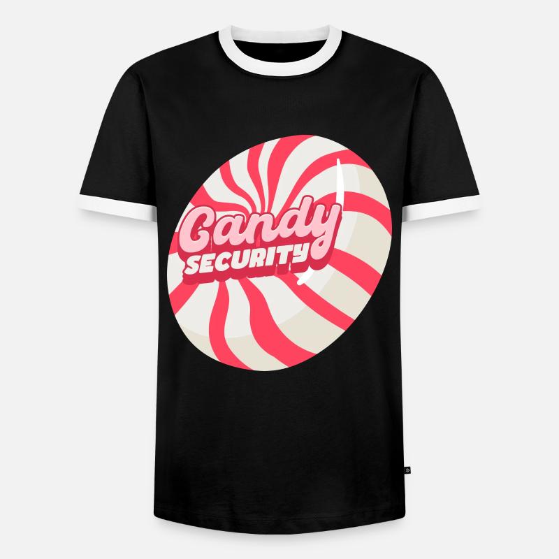 Candy Security - Men's Ringer Shirt - black/white