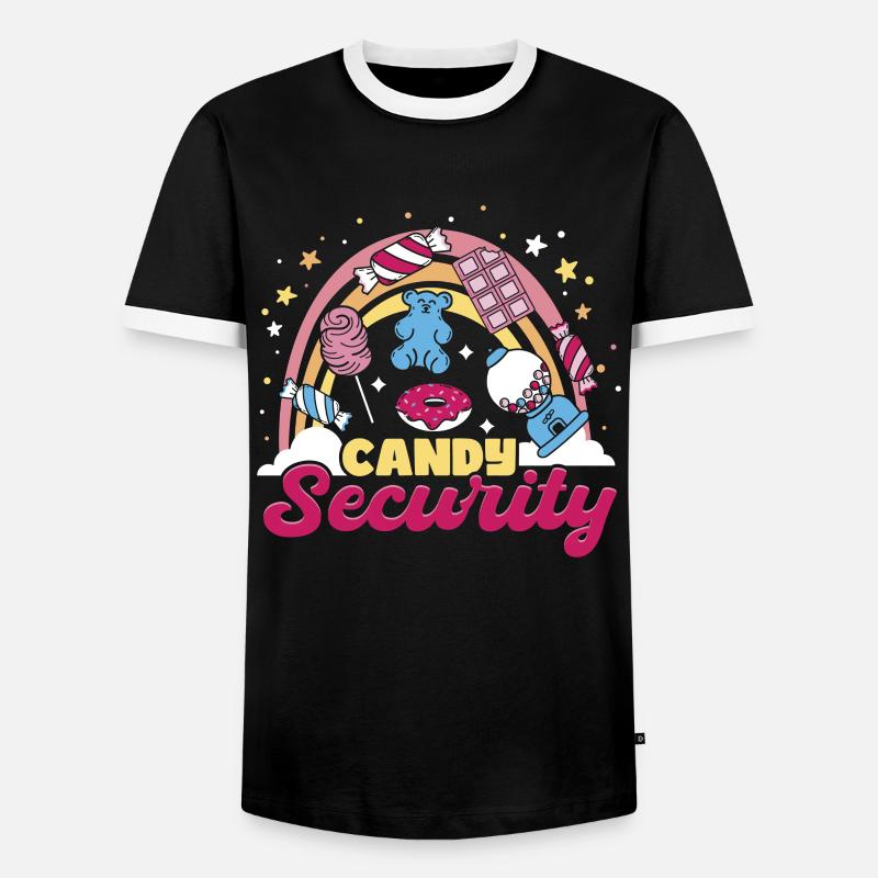 Candy Security - Men's Ringer Shirt - black/white