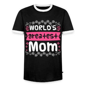 Weltbeste Mama Muttertag Beste Mama coolste Mama - Männer Kontrast-T-Shirt - Schwarz/Weiß - Vorne - AI Model Female 172 light (172cm) & AI Model Male 178 light (178cm)