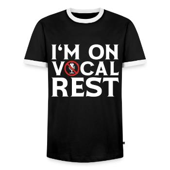 Musical Theatre I'm On Vocal Best Drama Broadway - Männer Kontrast-T-Shirt - Schwarz/Weiß - Vorne - AI Model Female 172 light (172cm) & AI Model Male 178 light (178cm)