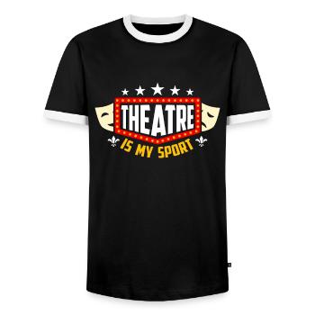 Musical Theatre Is My Sport Broadway Theatre Actor - Männer Kontrast-T-Shirt - Schwarz/Weiß - Vorne - AI Model Female 172 light (172cm) & AI Model Male 178 light (178cm)