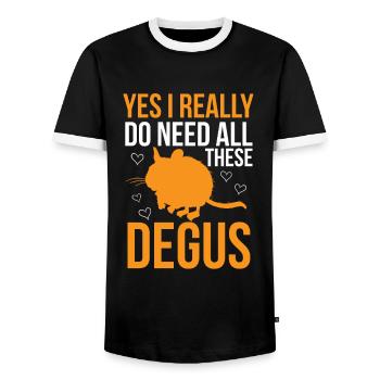 Need this degus rodent upsetting rat - Men's Ringer Shirt - black/white - Front - AI Model Female 172 light (172cm) & AI Model Male 178 light (178cm)