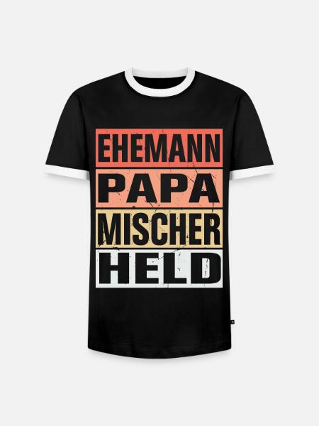 Mischer Vater Ehemann Held - Männer Kontrast-T-Shirt - Schwarz/Weiß