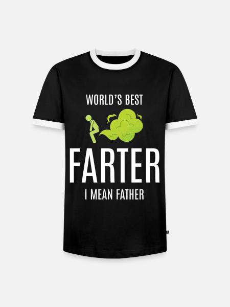 Verdens bedste farter prut far far - Herre kontrast-T-shirt - sort/hvid