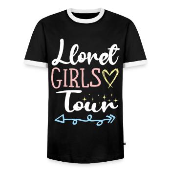 Lloret De Mar Girls Tour - T-shirt contrasté Homme - noir/blanc - Devant - AI Model Female 172 light (172cm) & AI Model Male 178 light (178cm)