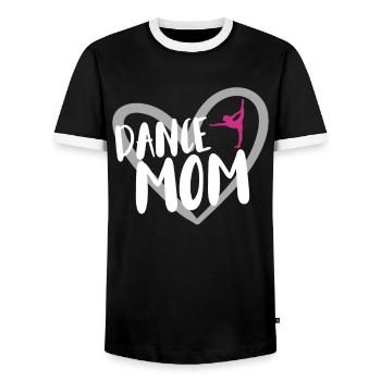 Dancing for Dancers - Men's Ringer Shirt - black/white - Front - AI Model Female 172 light (172cm) & AI Model Male 178 light (178cm)