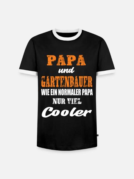 Papa und Gartenbauer - Männer Kontrast-T-Shirt - Schwarz/Weiß