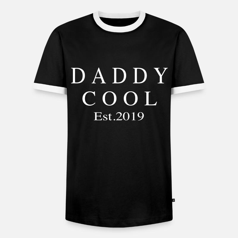 Daddy Cool est 2019 - Men's Ringer Shirt - black/white