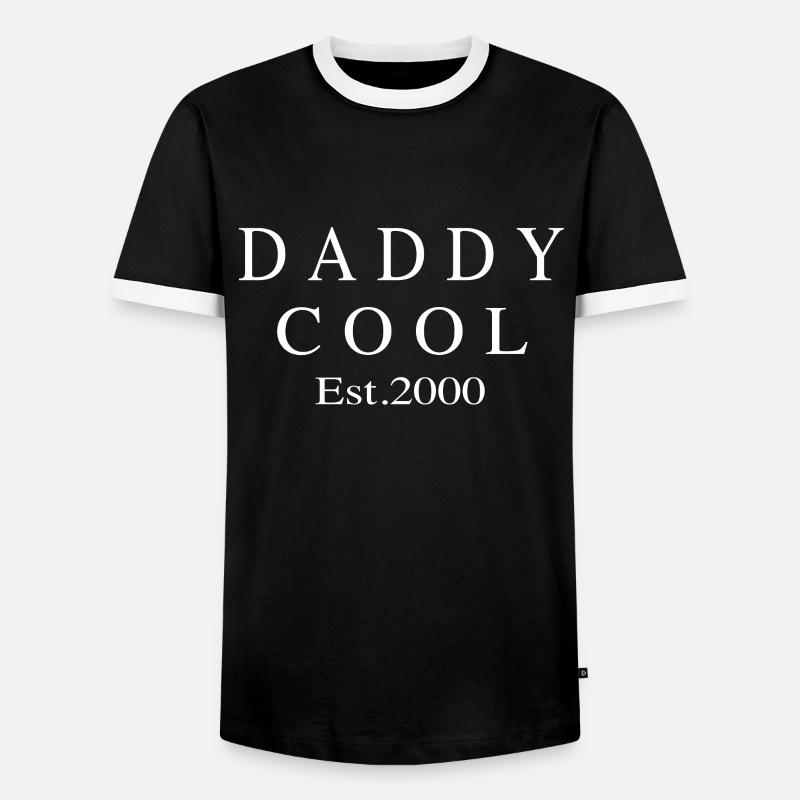 Daddy Cool est 2000 - Männer Kontrast-T-Shirt - Schwarz/Weiß
