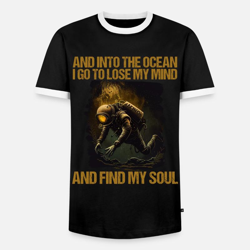 Diving Diver Diver - Men's Ringer Shirt - black/white