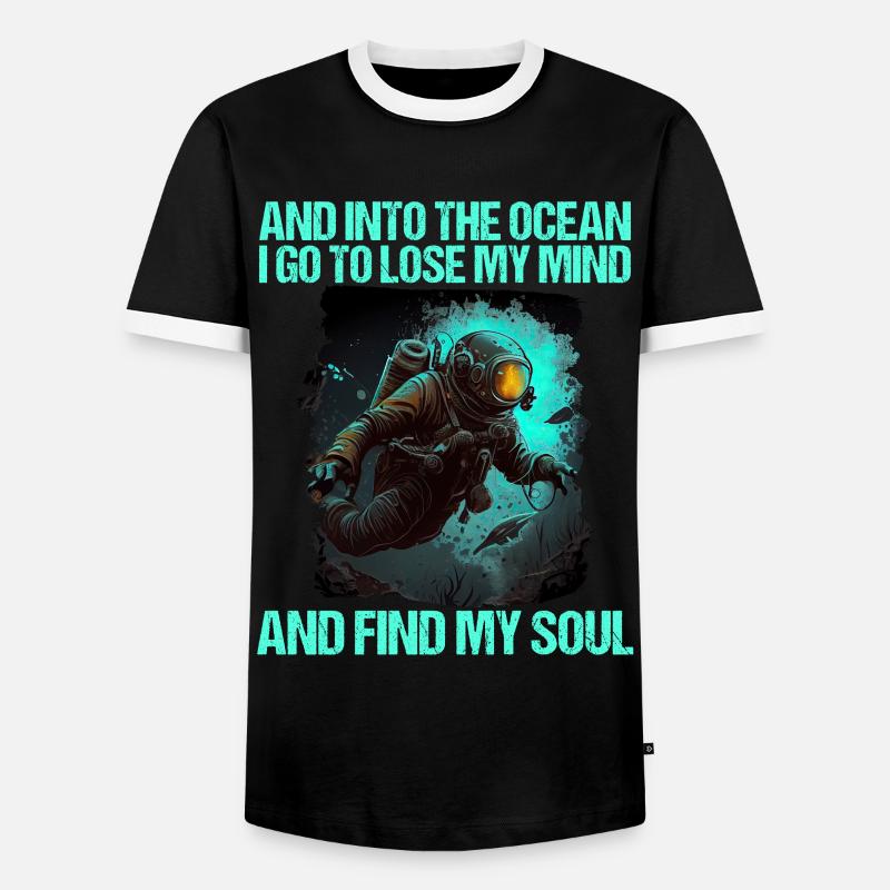 Diving Diver Diver - Men's Ringer Shirt - black/white