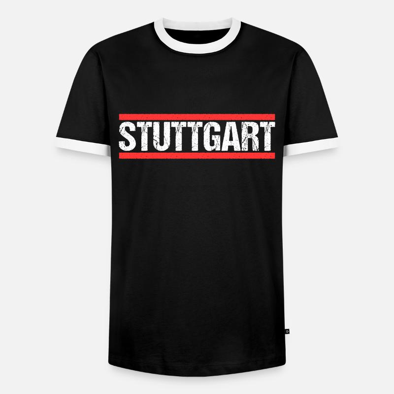 Stuttgartererin Stuttgarterer Stuttgarter - Männer Kontrast-T-Shirt - Schwarz/Weiß