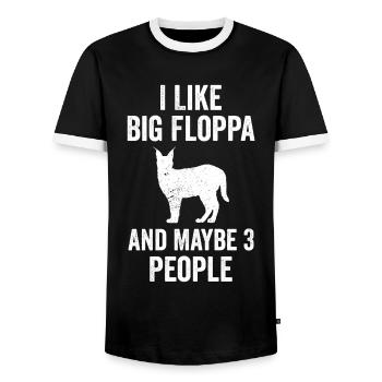 Grande flopa Caracal - T-shirt contrasté Homme - noir/blanc - Devant - AI Model Female 172 light (172cm) & AI Model Male 178 light (178cm)