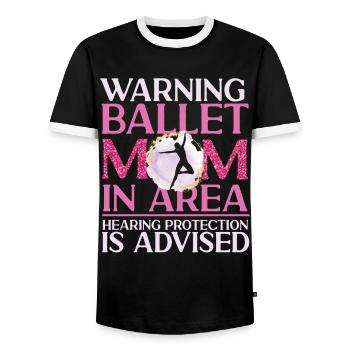 Ballet Dancer Dance Girl Ballerina - Männer Kontrast-T-Shirt - Schwarz/Weiß - Vorne - AI Model Female 172 light (172cm) & AI Model Male 178 light (178cm)
