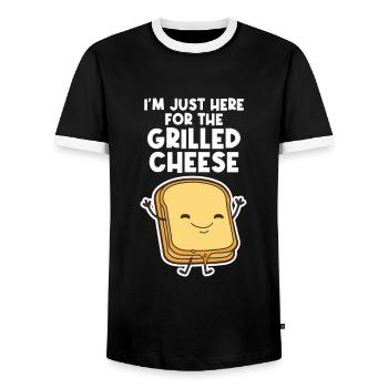 Funny Sandwich Lover Food Sandwiches - Men's Ringer Shirt - black/white - Front - AI Model Female 172 light (172cm) & AI Model Male 178 light (178cm)
