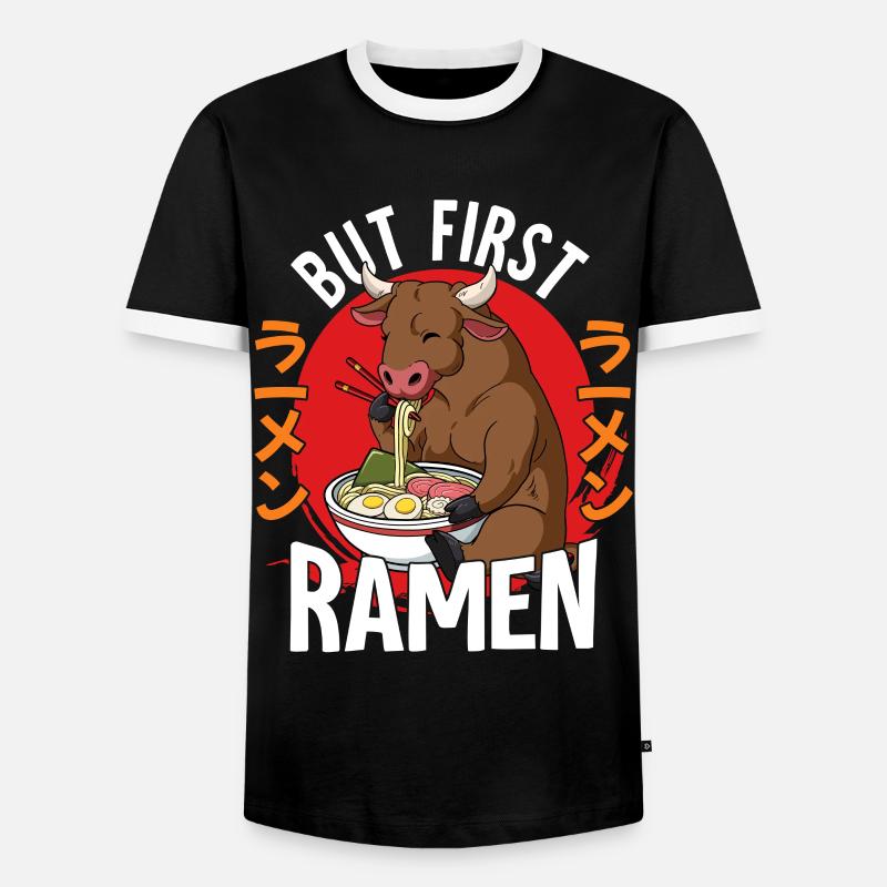 But First Ramen - Men's Ringer Shirt - black/white