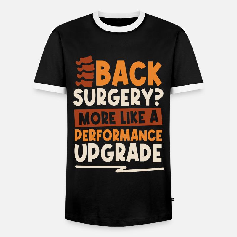 Back Surgery - Men's Ringer Shirt - black/white