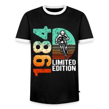 1984 Édition limitée VTT Bike Bike Bike - T-shirt contrasté Homme - noir/blanc - Devant - AI Model Female 172 light (172cm) & AI Model Male 178 light (178cm)