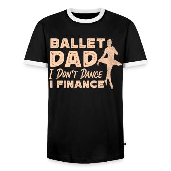 Ballet Dancer Dance Girl Ballerina - Men's Ringer Shirt - black/white - Front - AI Model Female 172 light (172cm) & AI Model Male 178 light (178cm)