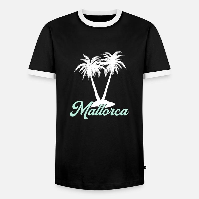Majorca - Men's Ringer Shirt - black/white