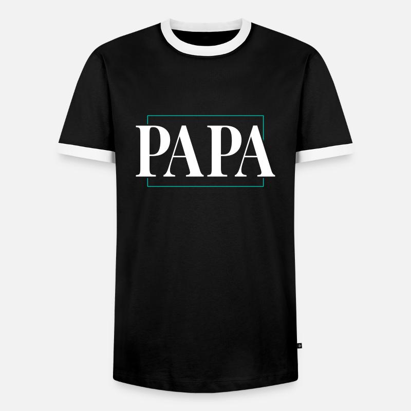 Dad - Men's Ringer Shirt - black/white