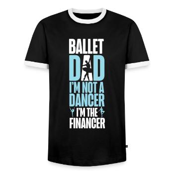 Ballet Dancer Dance Girl Ballerina - Men's Ringer Shirt - black/white - Front - AI Model Female 172 light (172cm) & AI Model Male 178 light (178cm)