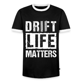 Drift Life Matters Jdm Auto Drifting - Männer Kontrast-T-Shirt - Schwarz/Weiß - Vorne - AI Model Female 172 light (172cm) & AI Model Male 178 light (178cm)