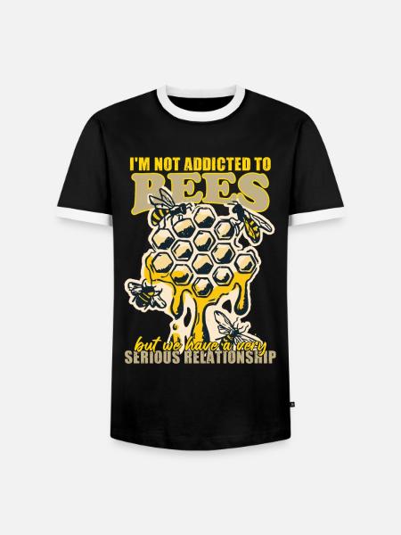 Beekeeping Nectar Honey Apiary Honeycomb - Men's Ringer Shirt - black/white