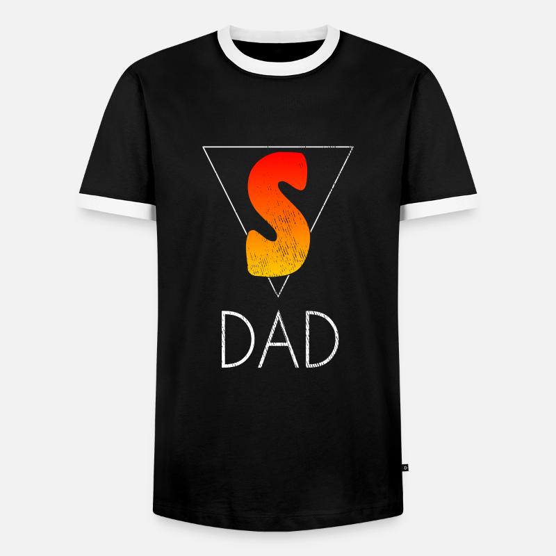 Superdad - Men's Ringer Shirt - black/white