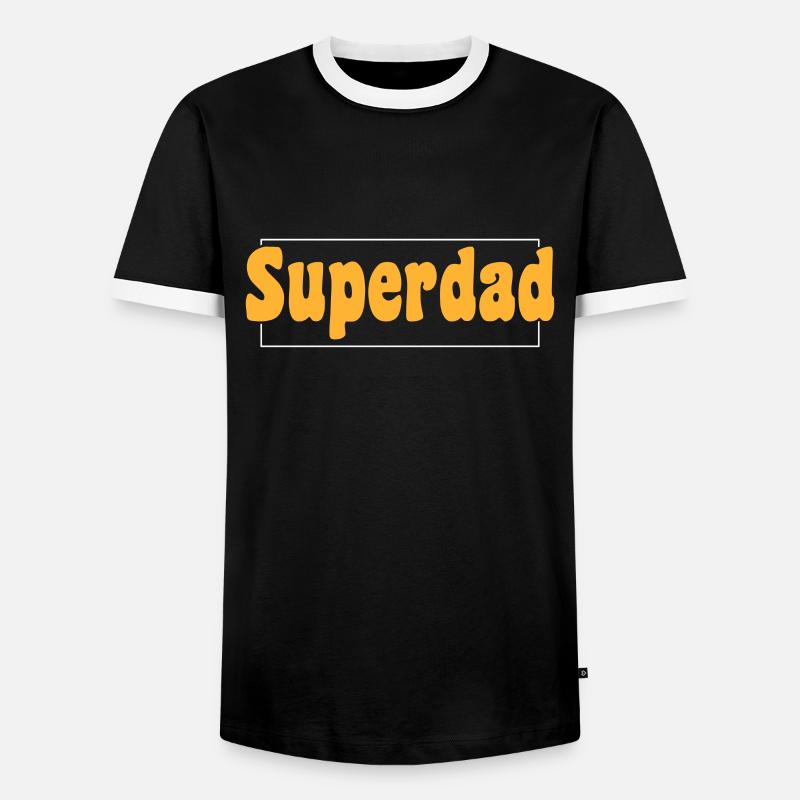 Superdad - Men's Ringer Shirt - black/white