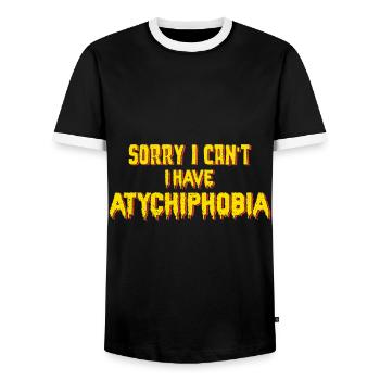 Atychiphobie Graphique Atychiphobie Conscience - T-shirt contrasté Homme - noir/blanc - Devant - AI Model Female 172 light (172cm) & AI Model Male 178 light (178cm)