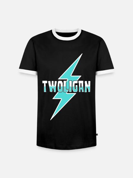 Twoligan Schreckliche Zwei - Männer Kontrast-T-Shirt - Schwarz/Weiß
