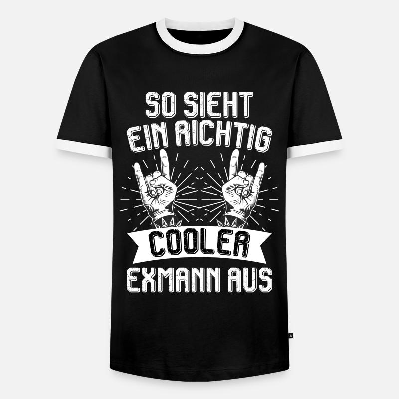Scheidungsparty cooler Ex Mann Scheidung - Männer Kontrast-T-Shirt - Schwarz/Weiß